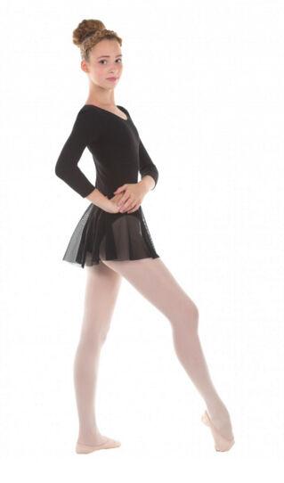 Купальник для балета и хореографии детский с юбкой черный Solo, FD960 107