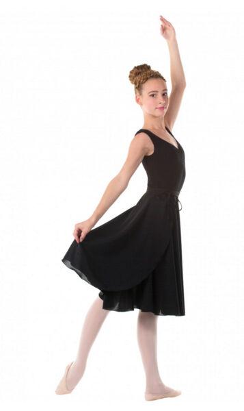 Юбка для балета и хореографии с запахом на завязках чёрная Solo, FD980 931