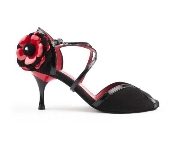 Туфли для танцев PortDance PD501 55, чёрный с красным