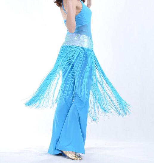 Пояс-платок для восточных танцев голубой S12316 014