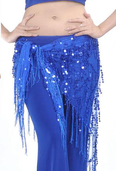 Платок-платок для восточных танцев "Русалка" синий с паетками S22916 017