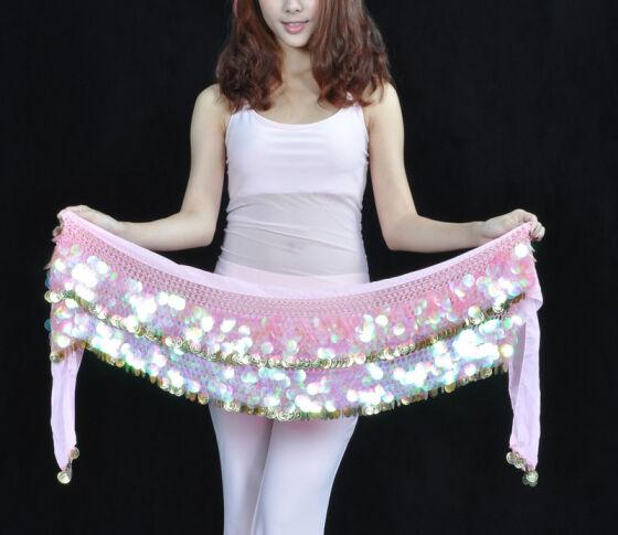 Пояс-платок для восточных танцев, розовый - S314416 007