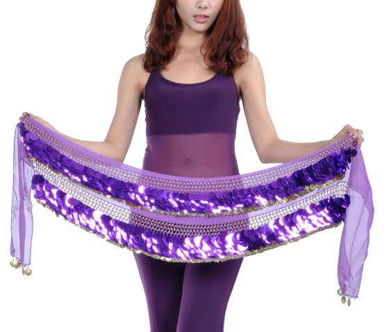 Пояс-платок для восточных танцев, фиолетовый - S314416 011