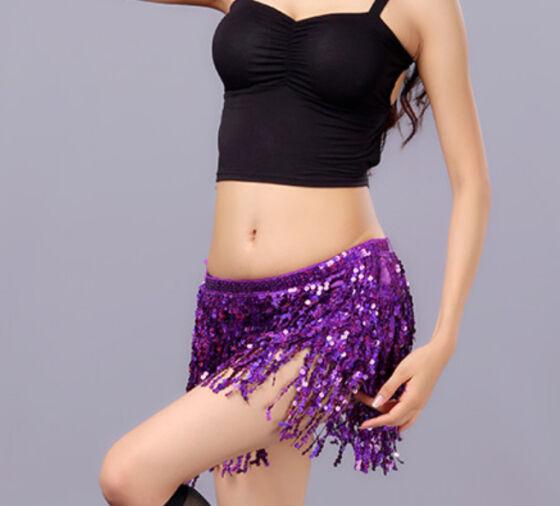 Пояс-платок для восточных танцев фиолетовый S432416 011